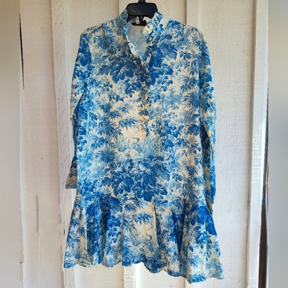 Tuckernuck Dresses & Skirts - Tuckernuck Misty Blue Toile Tate Dress